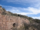 PICTURES/Fairbank Ghost Town/t_Sharon on Grand Central Mill wall.JPG